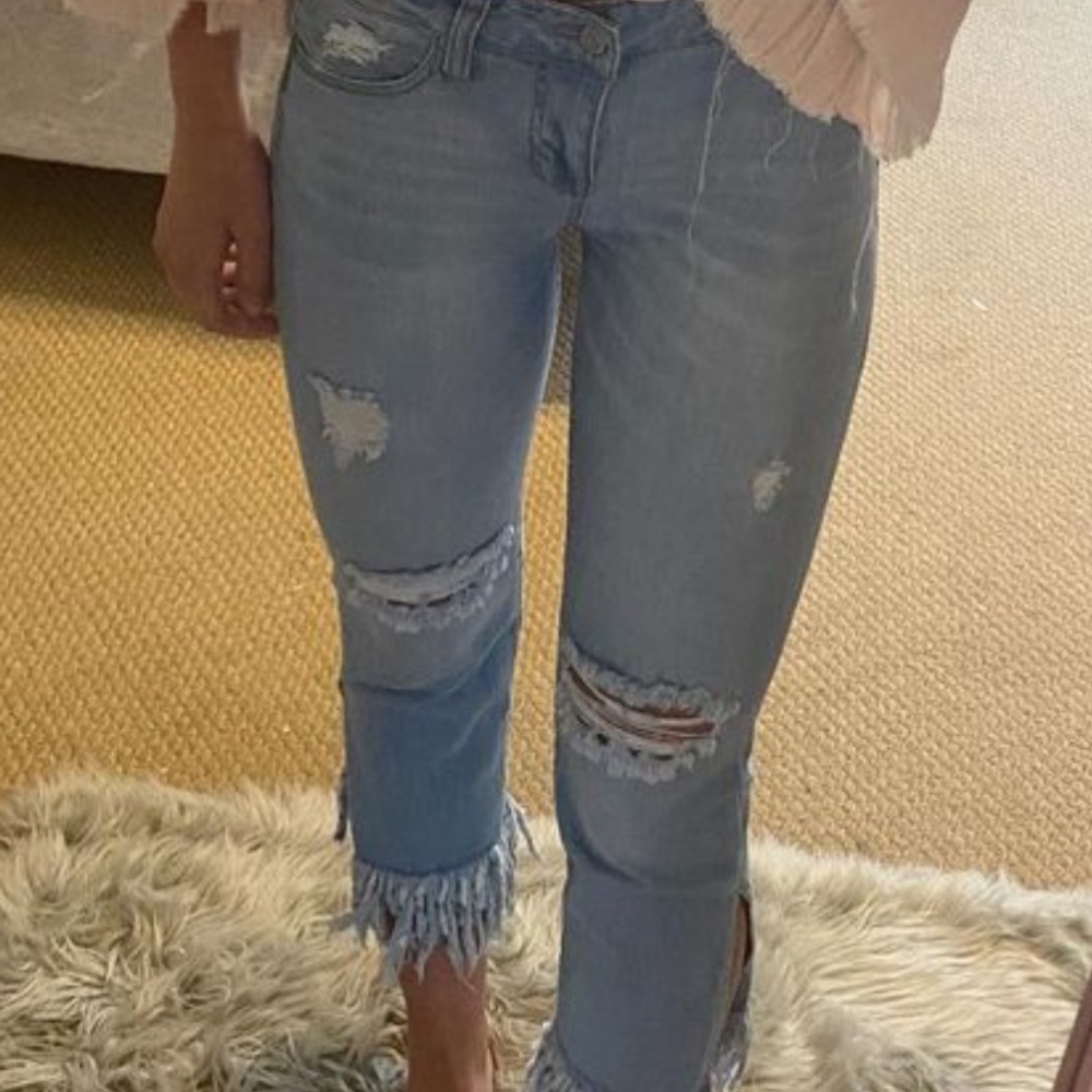 Celebrity pink fringe jeans! Size 3/26 - perfect condition - worn once